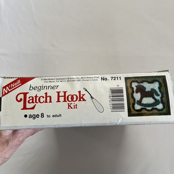 McNeill Latch Hook Kit Beginner Rocking Horse 7211 Age 8 Up 12x12 In Craft - Picture 10 of 10